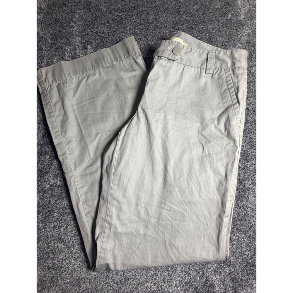 J.Crew Broken-In Chino Pants Womens 10 Grey Weathered Classic Twill Wide Leg